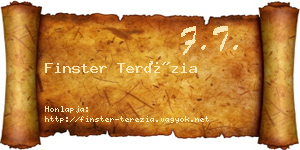Finster Terézia névjegykártya